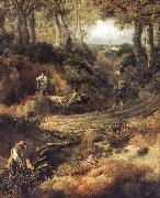 Thomas Gainsborough Detail of Cornard Wood painting